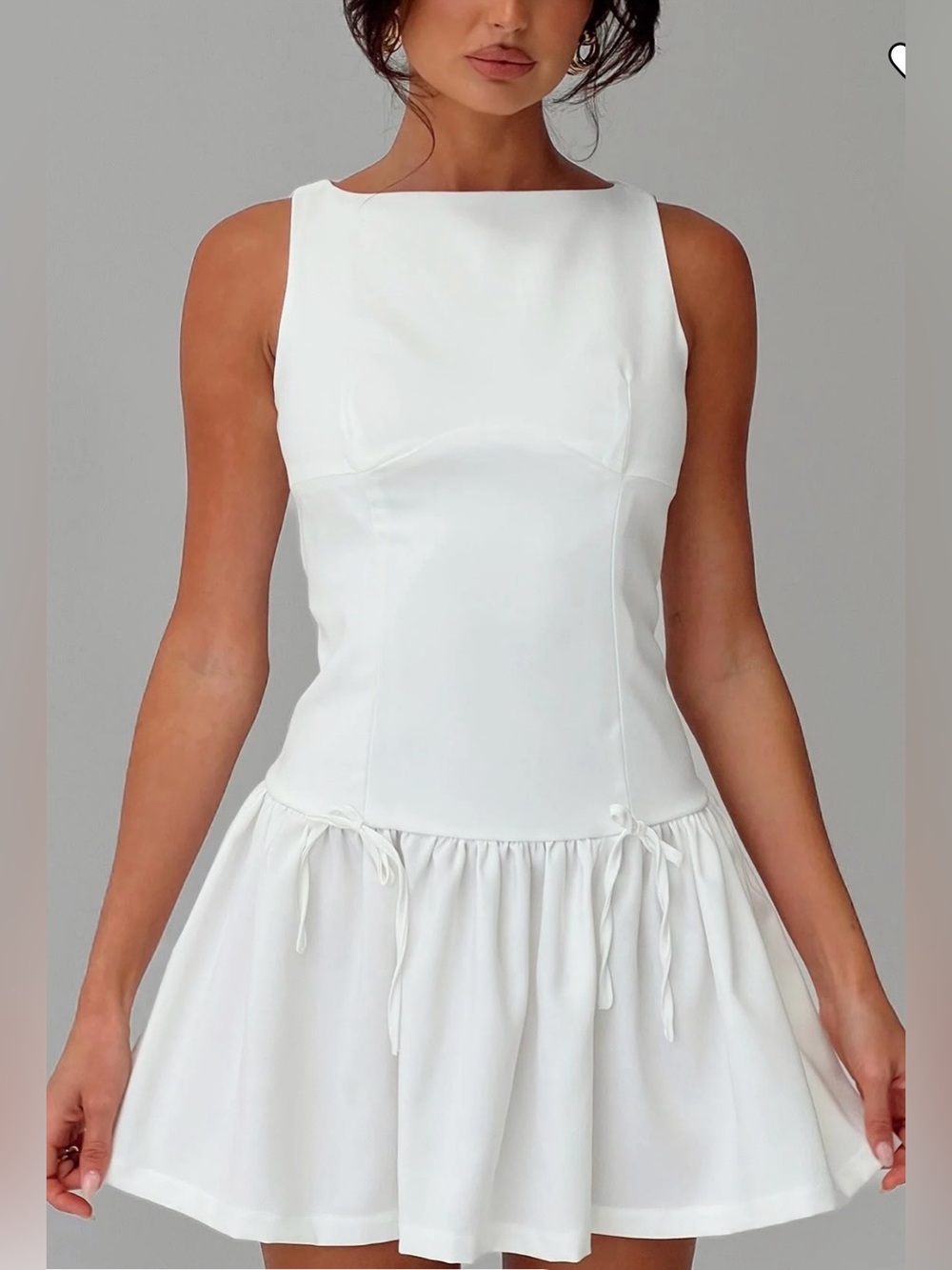 Princess Polly Millenne White Sleeveless Mini Dress